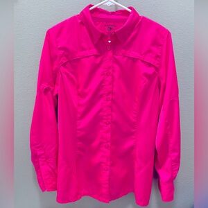 Reel Legends Bright Pink Fishing Shirt. Like New. Fast Drying Material.